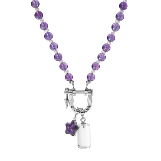 Vesper Amethyst & Pearl Necklace