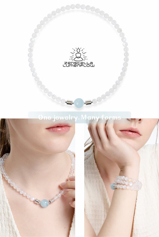 Lumenflow Necklace System — Blue Moonstone