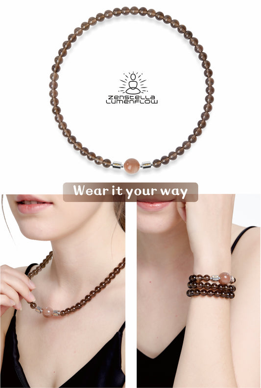 Lumenflow Necklace System — Smoky Quartz