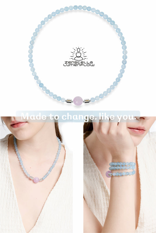 Lumenflow Necklace System — Light Aquamarine