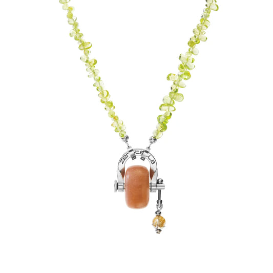Leo Peridot & Sunstone Necklace