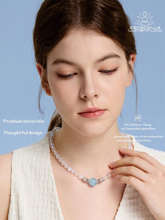 Lumenflow Necklace System — Blue Moonstone
