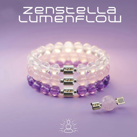 Amethyst, Rose Quartz & Moonstone Bracelet