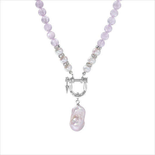 Lilt Kunzite & Baroque Pearl Necklace