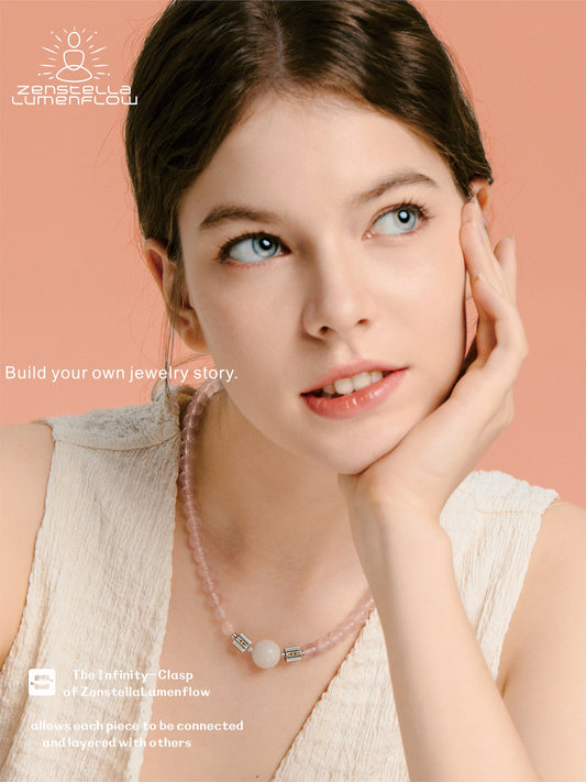 Lumenflow Necklace System — Rose Quartz