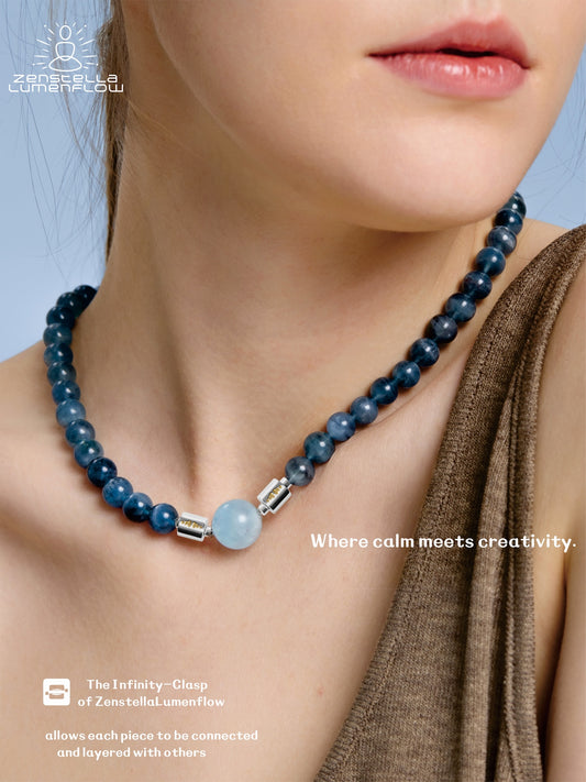 Lumenflow Necklace System — Deep Aquamarine