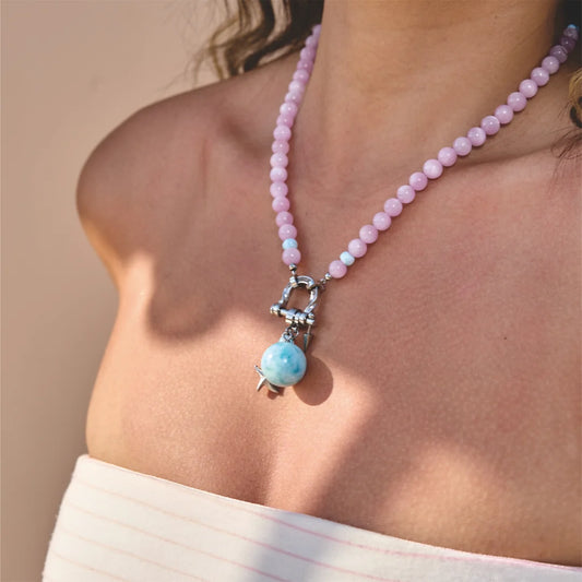 Drift Kunzite & Larimar Necklace