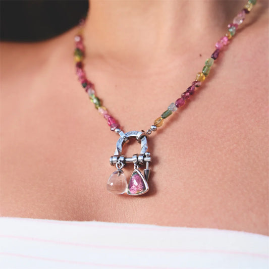 Prism Multicolor Tourmaline Necklace
